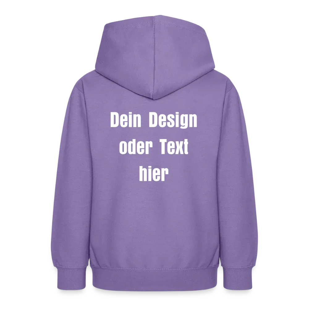 Teenager Hoodie - personalisierbare Vorder- und Rückseite - Lavendel