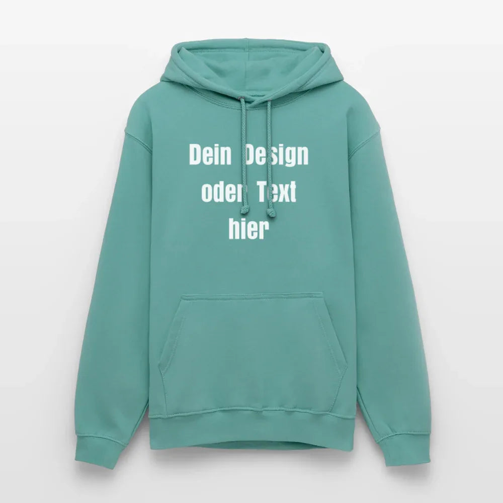 Unisex Hoodie - personalisierbare Vorder- und Rückseite - Pastelltürkis
