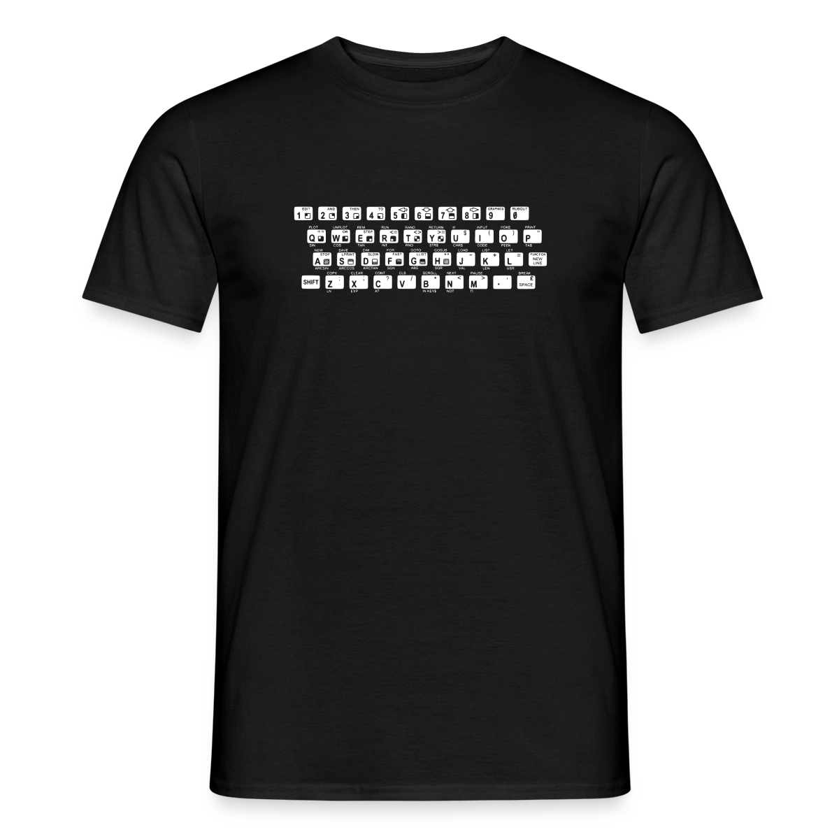 48K ZX Spectrum Motiv-T-Shirt für Männer, Farbe Schwarz