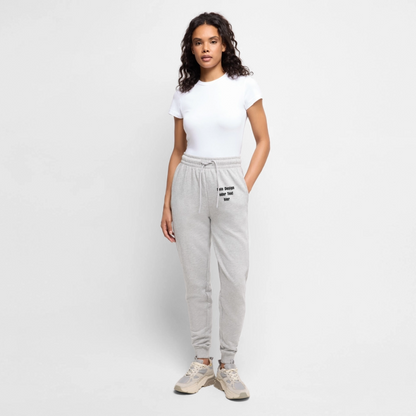 Frauen Premium Bio Jogginghose - personalisierbar - Grau meliert