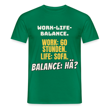 Balance: hä? Motiv-T-Shirt für Männer, Farbe Kelly Green