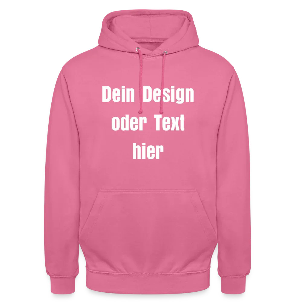 Unisex Hoodie - personalisierbare Vorder- und Rückseite - Pink