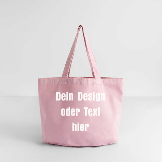 Vintage-Washed Shopper / Einkaufstasche im Vintage Stil - personalisierbar - Vintage Rosa