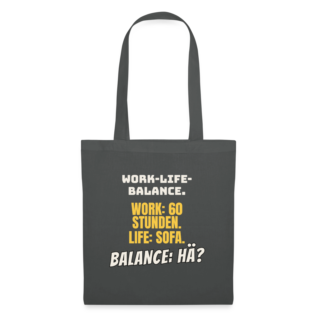 Balance: hä? Stoffbeutel, Farbe Graphite