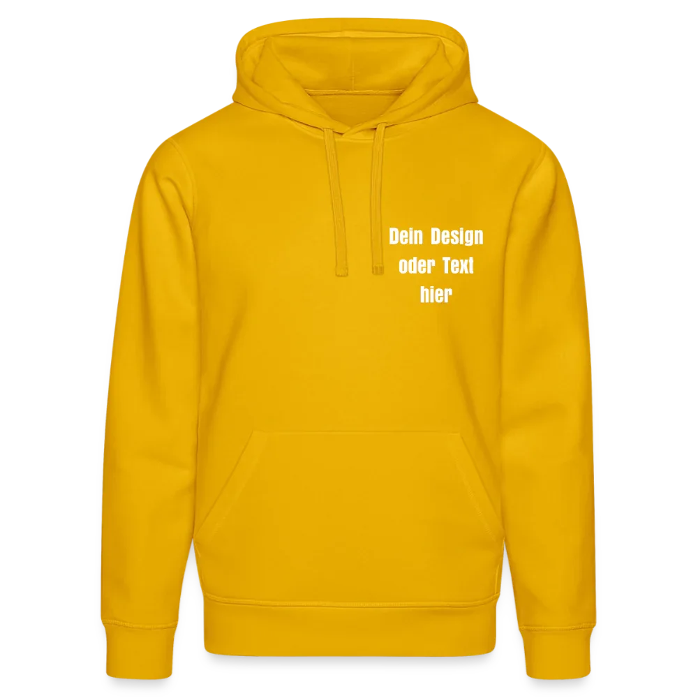 Stanley/Stella Unisex Bio-Hoodie DRUMMER - personalisierbare Vorder- und Rückseite - Spektralgelb