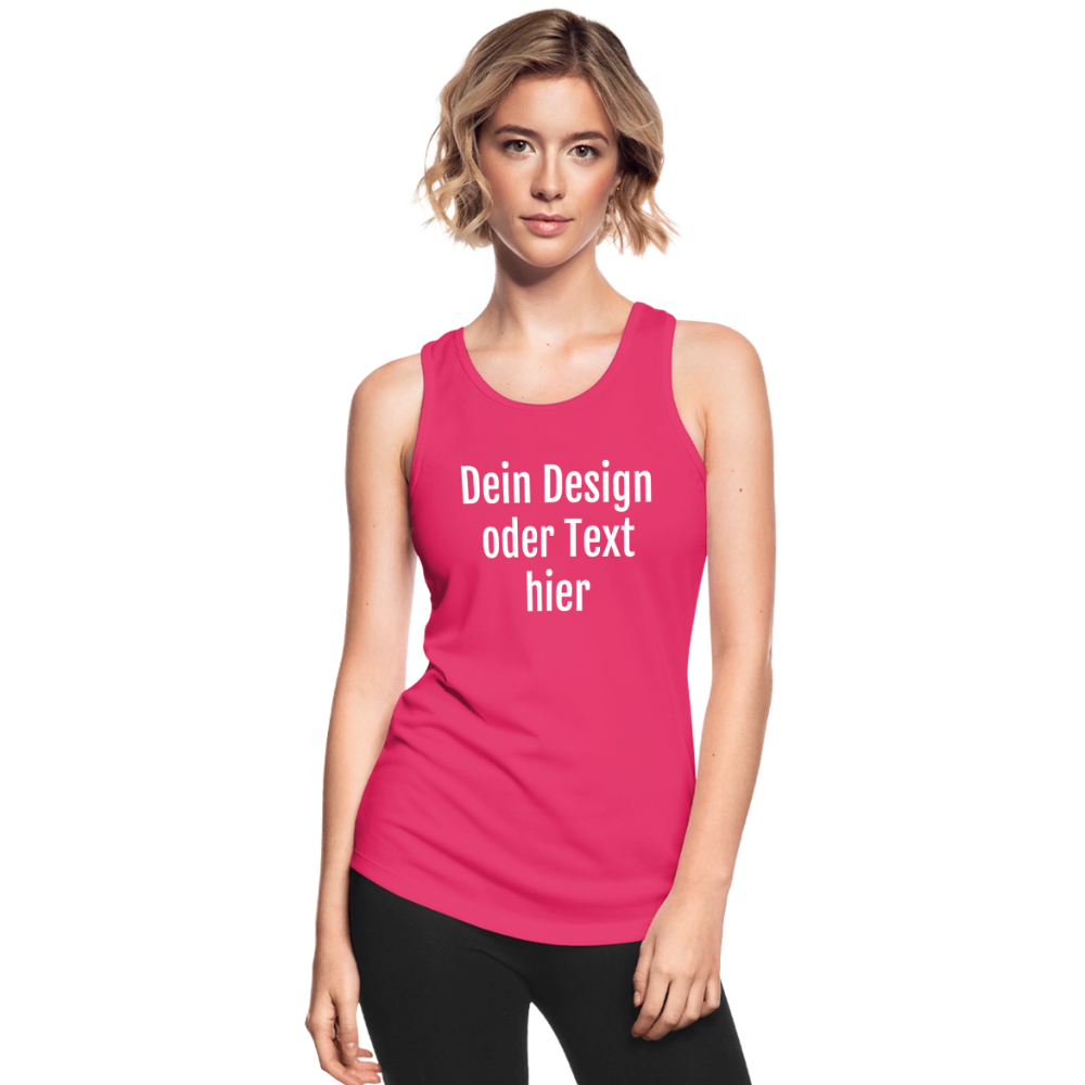 Funktionelles Frauen Tank Top atmungsaktiv - personalisierbar - Fuchsia