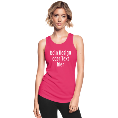 Funktionelles Frauen Tank Top atmungsaktiv - personalisierbar - Fuchsia
