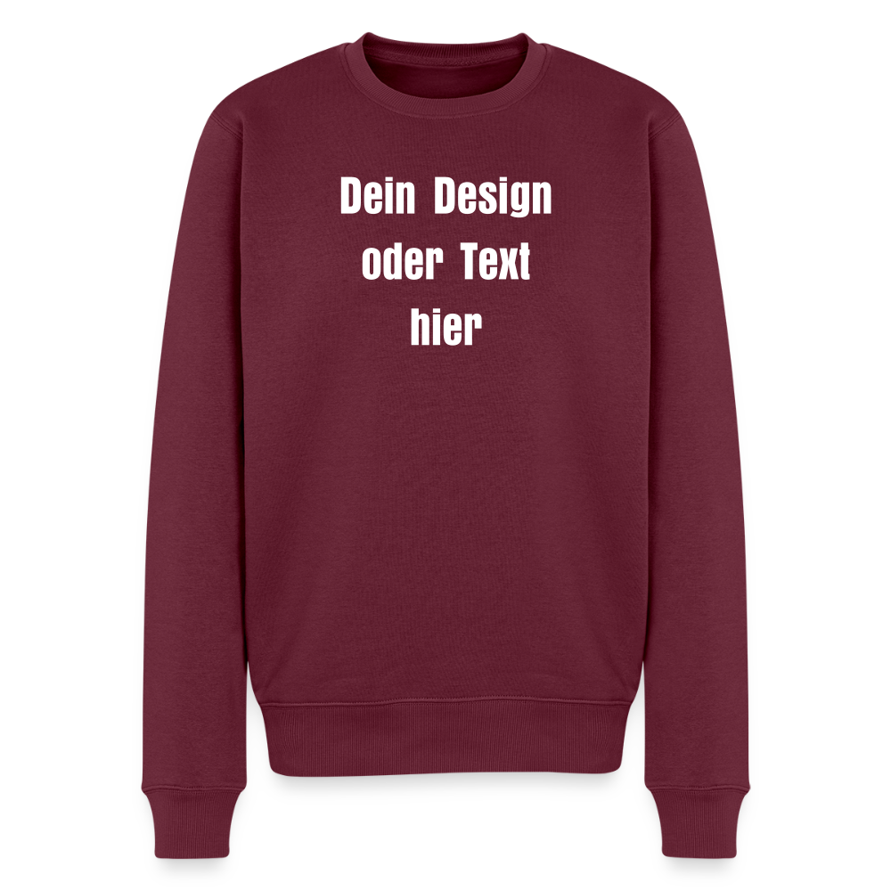 Männer Premium Pullover - personalisierbar - Burgunderrot