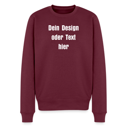 Männer Premium Pullover - personalisierbar - Burgunderrot