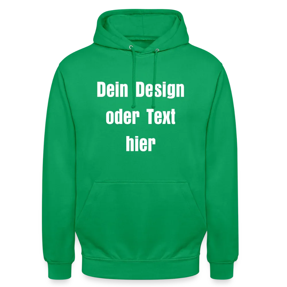 Unisex Hoodie - personalisierbare Vorder- und Rückseite - Kelly Green