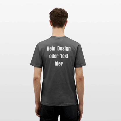 Männer T-Shirt - personalisierbare Vorder- und Rückseite - Anthrazit