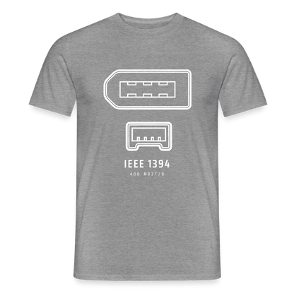 "IEEE 1394, 400 Mbit/s" Motiv-T-Shirt für Männer, Farbe Graphit meliert