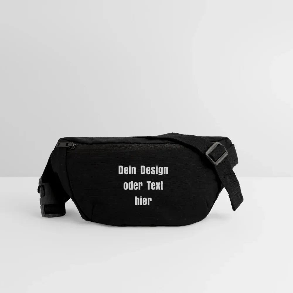 Stanley/Stella recycelte Gürteltasche - personalisierbar - Schwarz