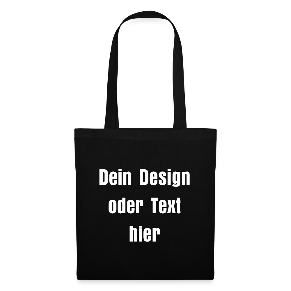 Stoffbeutel aus 100% Baumwolle - personalisierbar - Schwarz
