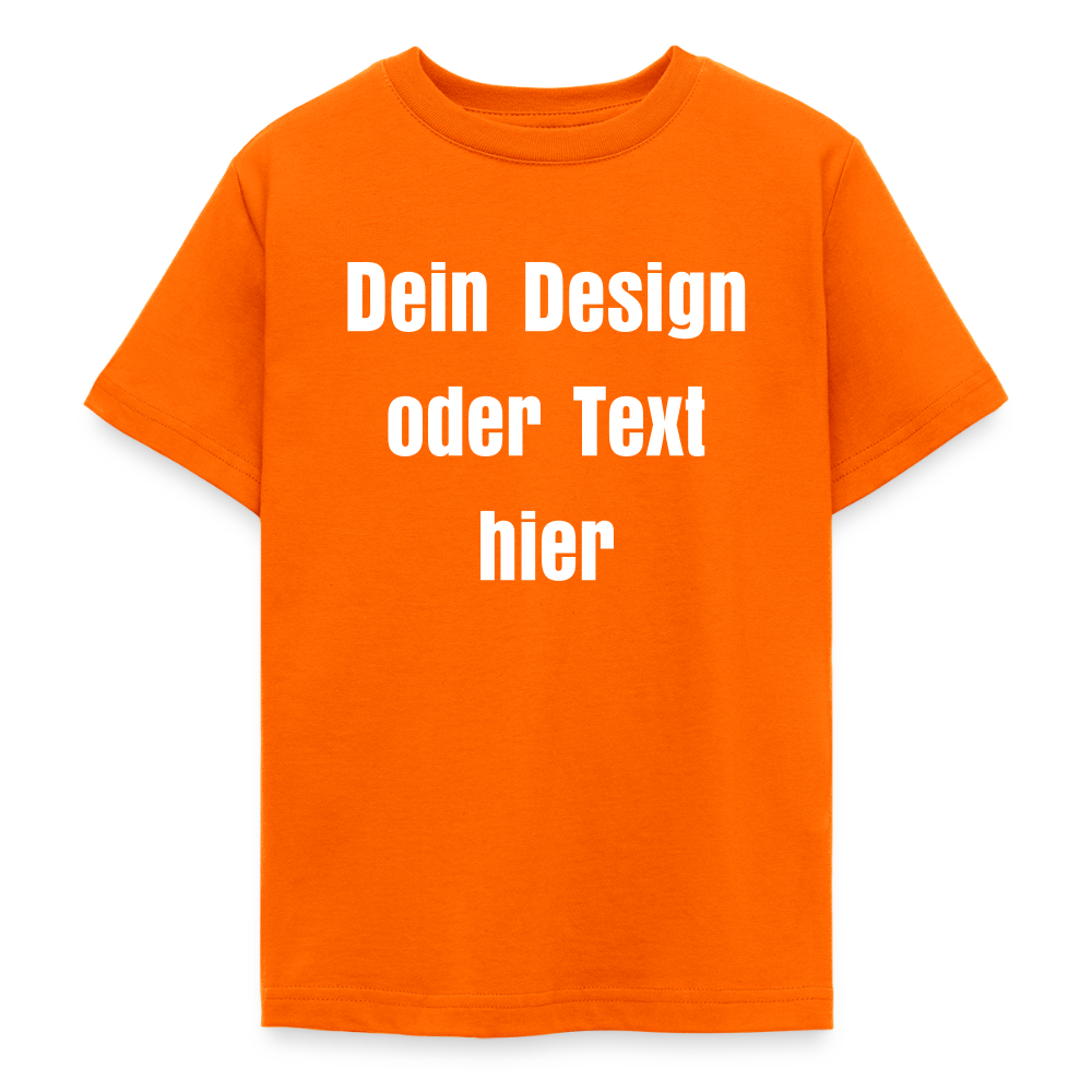 Teenager T-Shirt - personalisierbare Vorder- und Rückseite - Orange