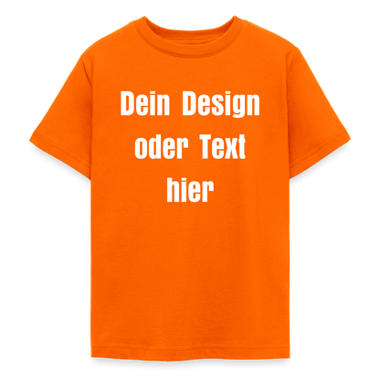 Teenager T-Shirt - personalisierbare Vorder- und Rückseite - Orange