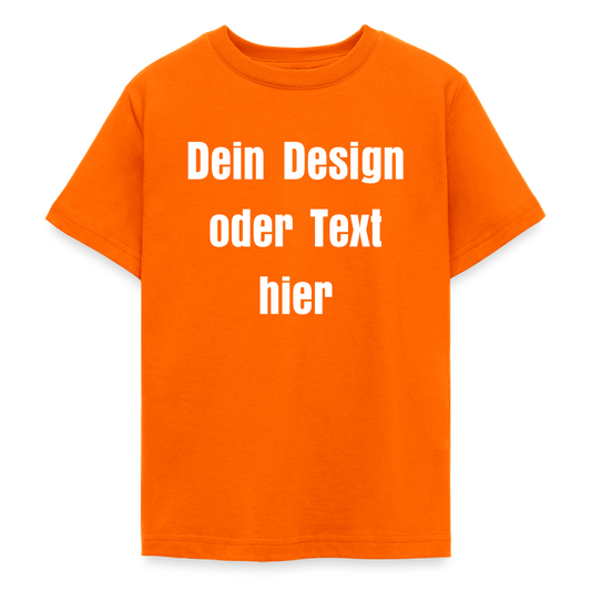 Teenager T-Shirt - personalisierbare Vorder- und Rückseite - Orange