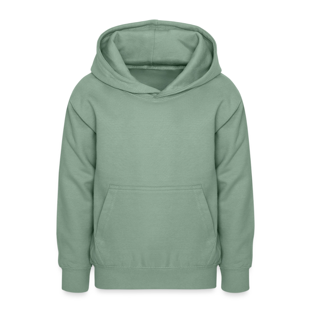 Teenager Hoodie - personalisierbare Vorder- und Rückseite - Graugrün