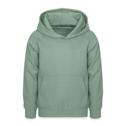 Teenager Hoodie - personalisierbare Vorder- und Rückseite - Graugrün