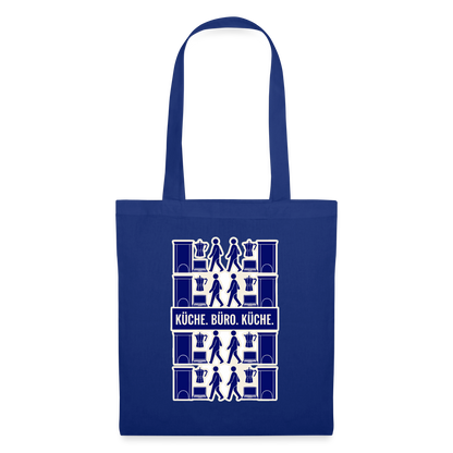 Küche. Büro. Küche. Stoffbeutel, Farbe Royalblau