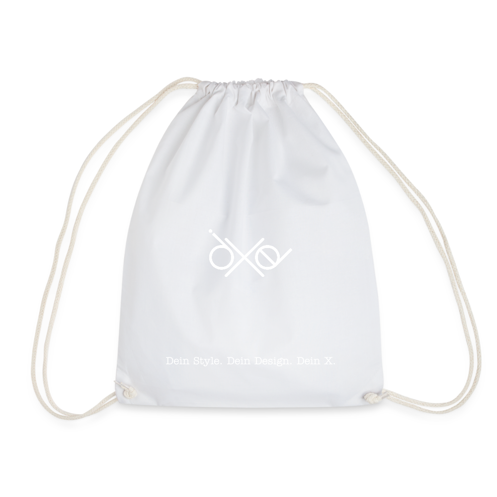Turnbeutel - personalisierbar - Weiß