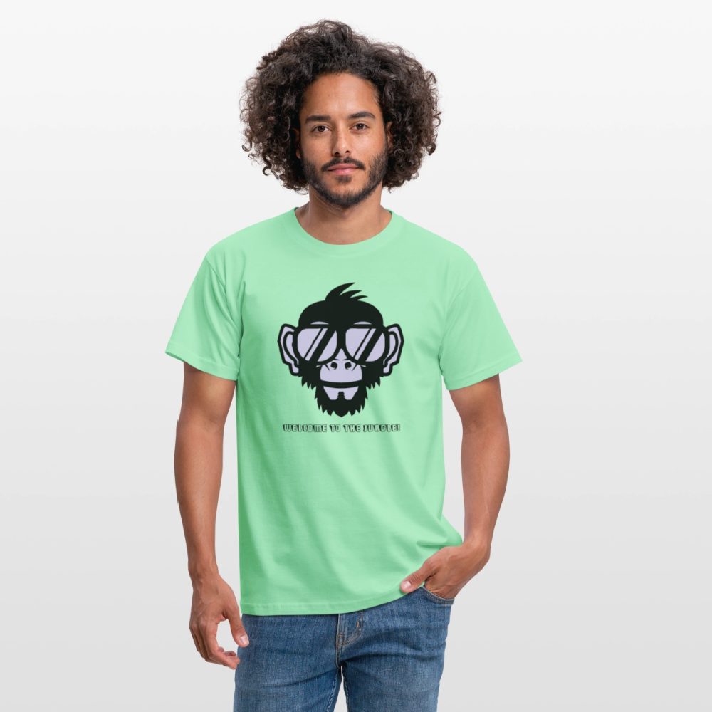 "Welcome to the Jungle" Motiv-T-Shirt für Männer - Mintgrün