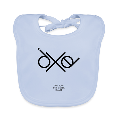 Baby Bio-Lätzchen - personalisierbar - sky Blue