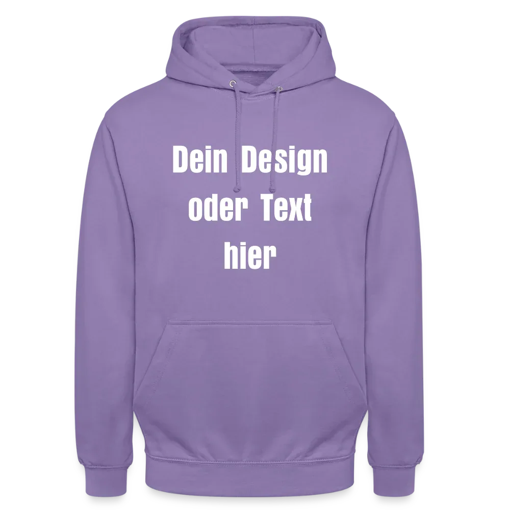 Unisex Hoodie - personalisierbare Vorder- und Rückseite - Lavendel