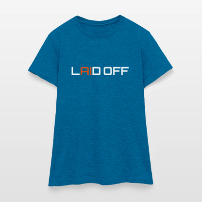 Frauen T-Shirt "Laid off" - Antikblaues Saphir meliert