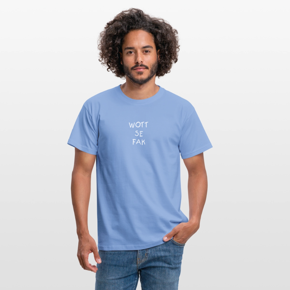 "WOTT SE FAK" Motiv-T-Shirt für Männer - Carolina Blue
