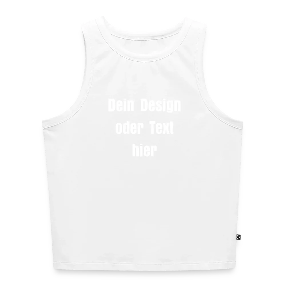 Frauen Cropped Tank Top - personalisierbar - Weiß