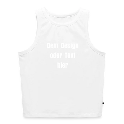 Frauen Cropped Tank Top - personalisierbar - Weiß