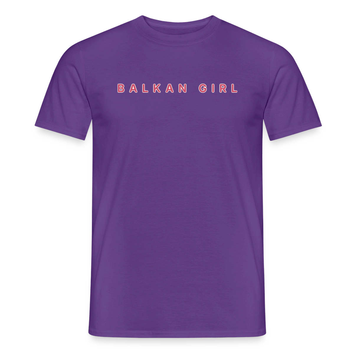 Balkan Girl Motiv-T-Shirt für Männer, Farbe Lila