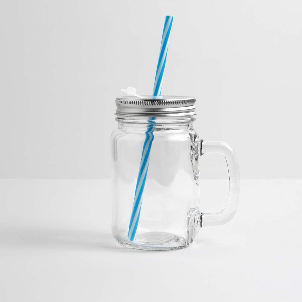 Henkelglas mit Schraubdeckel 400 ml - personalisierbar - Klar