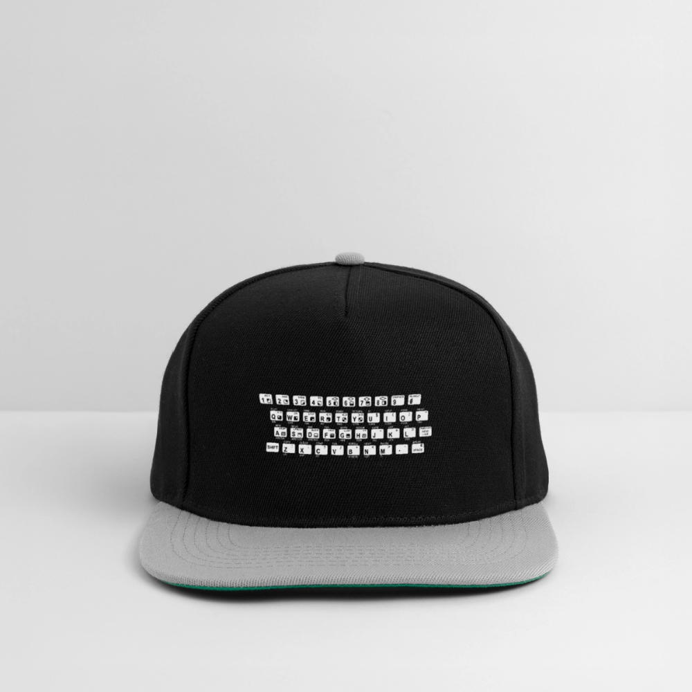 48K ZX Spectrum Retro Snapback Cap - Schwarz/Grau