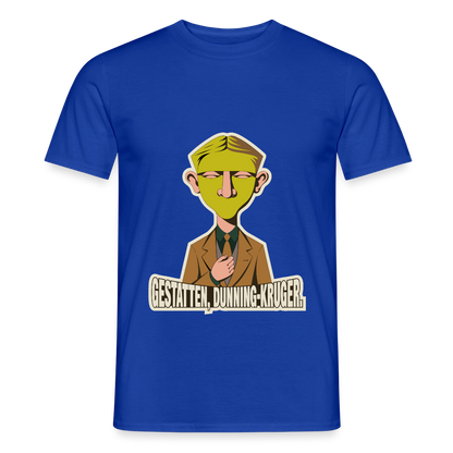 "Gestatten, Dunning-Kruger. Neue-Sachlichkeit-Motiv" Motiv-T-Shirt für Männer, Farbe Dunkelblau