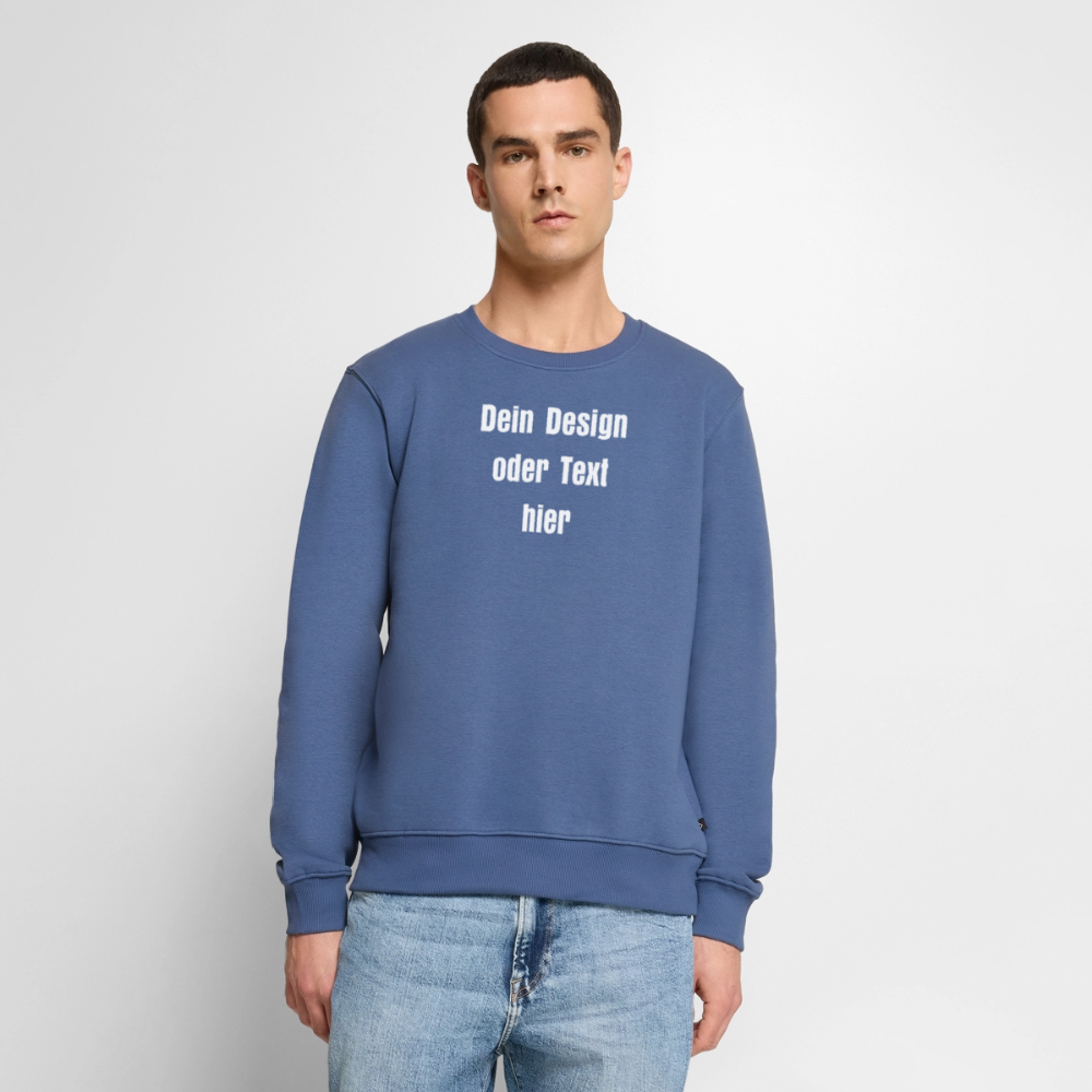 Männer Premium Pullover - personalisierbar - Taubenblau