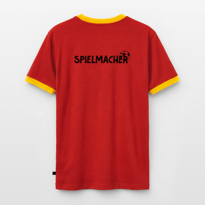 Männer T-Shirt Fussball "Spielmacher" - Rot/Gelb 
