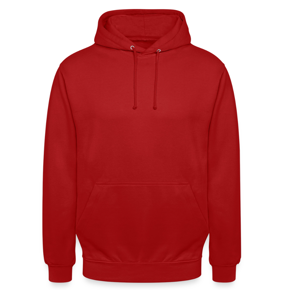 Unisex Hoodie - personalisierbare Vorder- und Rückseite - Rot