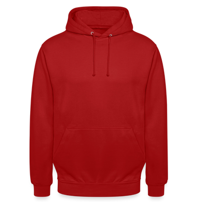 Unisex Hoodie - personalisierbare Vorder- und Rückseite - Rot