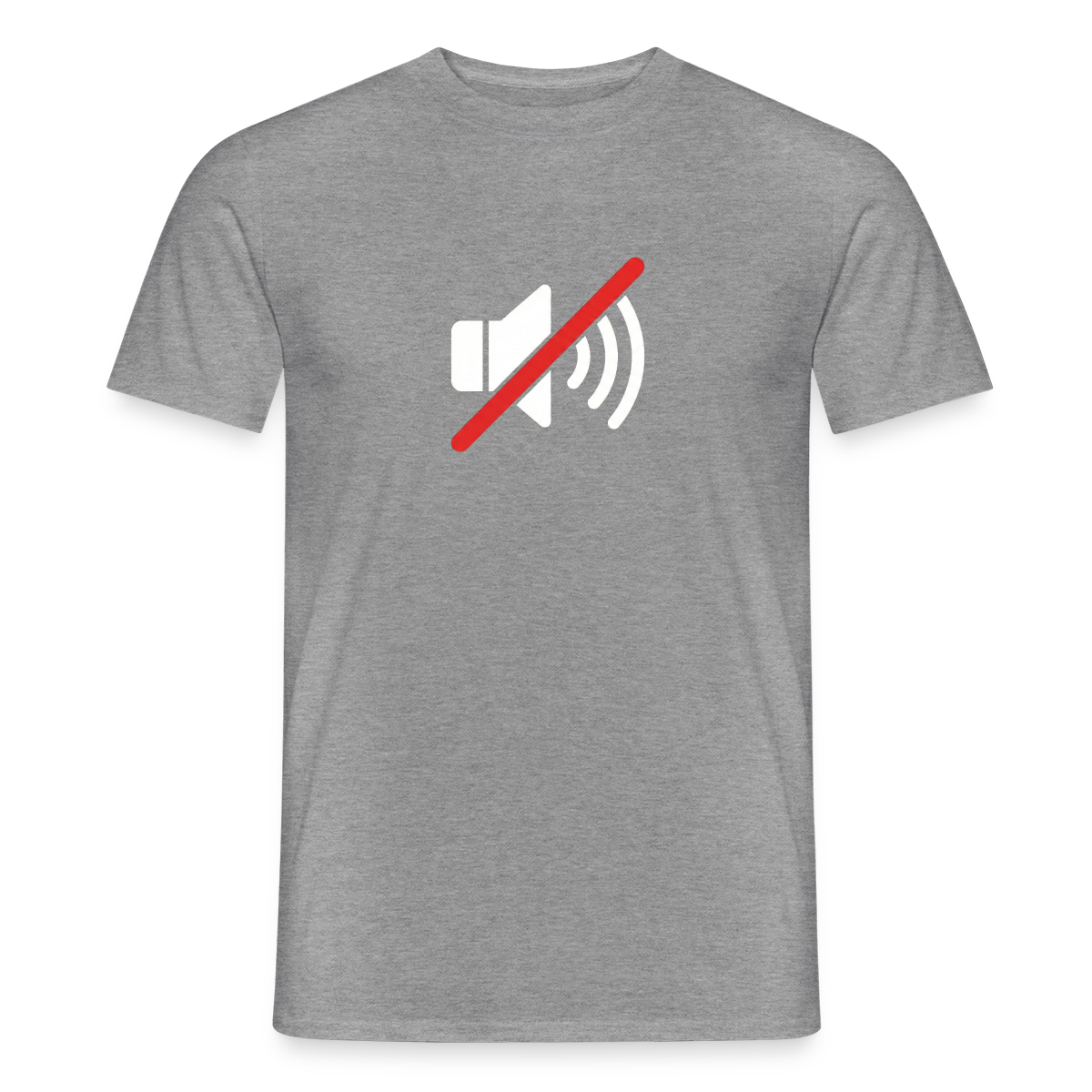 "You're on mute. Signal-Motiv" Motiv-T-Shirt für Männer, Farbe Graphit meliert