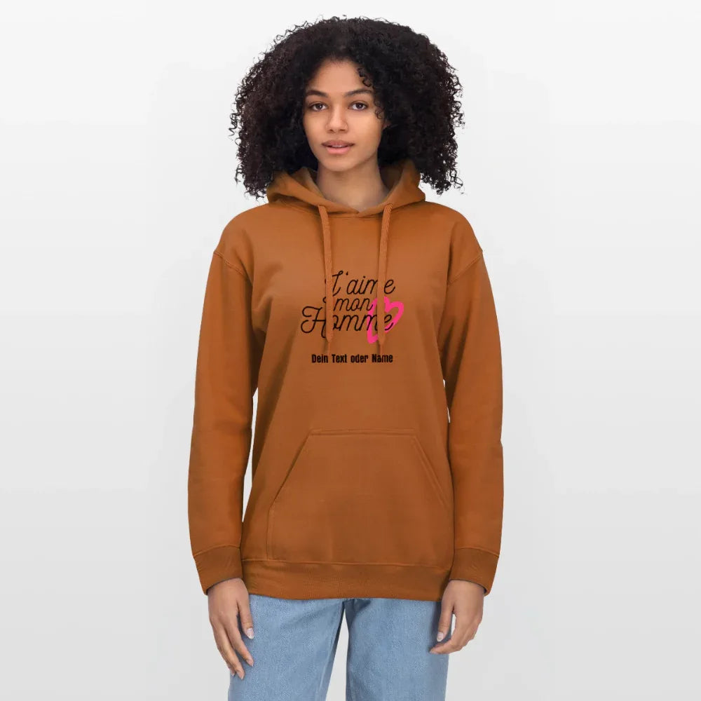 Kuschel-Hoodie "Valentine" für Frauen – personalisierbar & weich - Athletic Orange