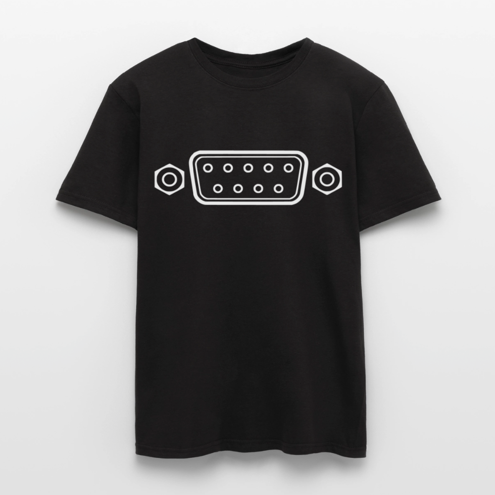 DB-9 RS-232 Retro T-Shirt für Herren - Schwarz