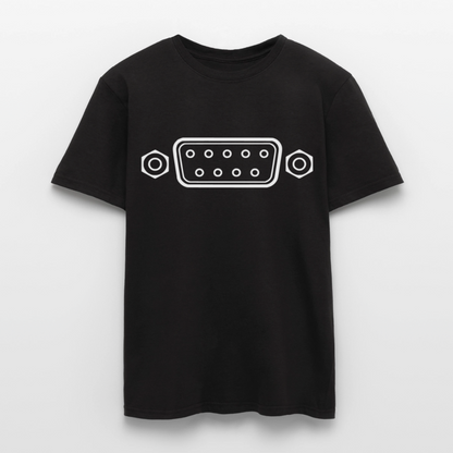 DB-9 RS-232 Retro T-Shirt für Herren - Schwarz