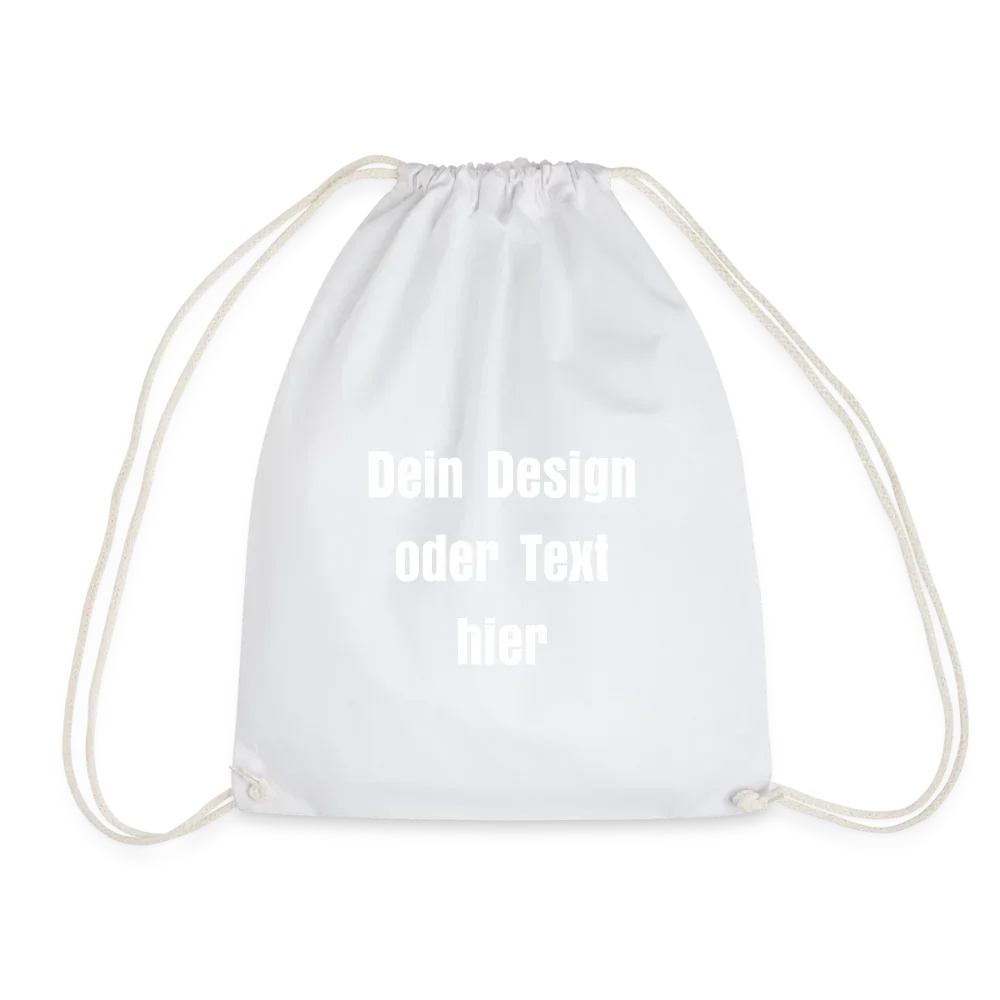 Turnbeutel - personalisierbar - Weiß