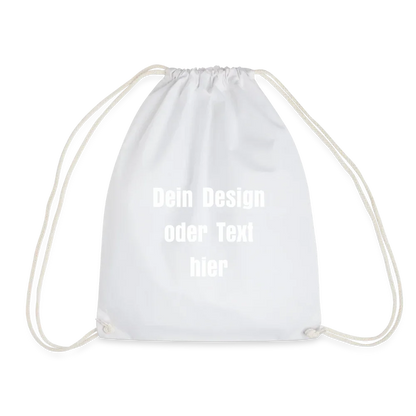 Turnbeutel - personalisierbar - Weiß