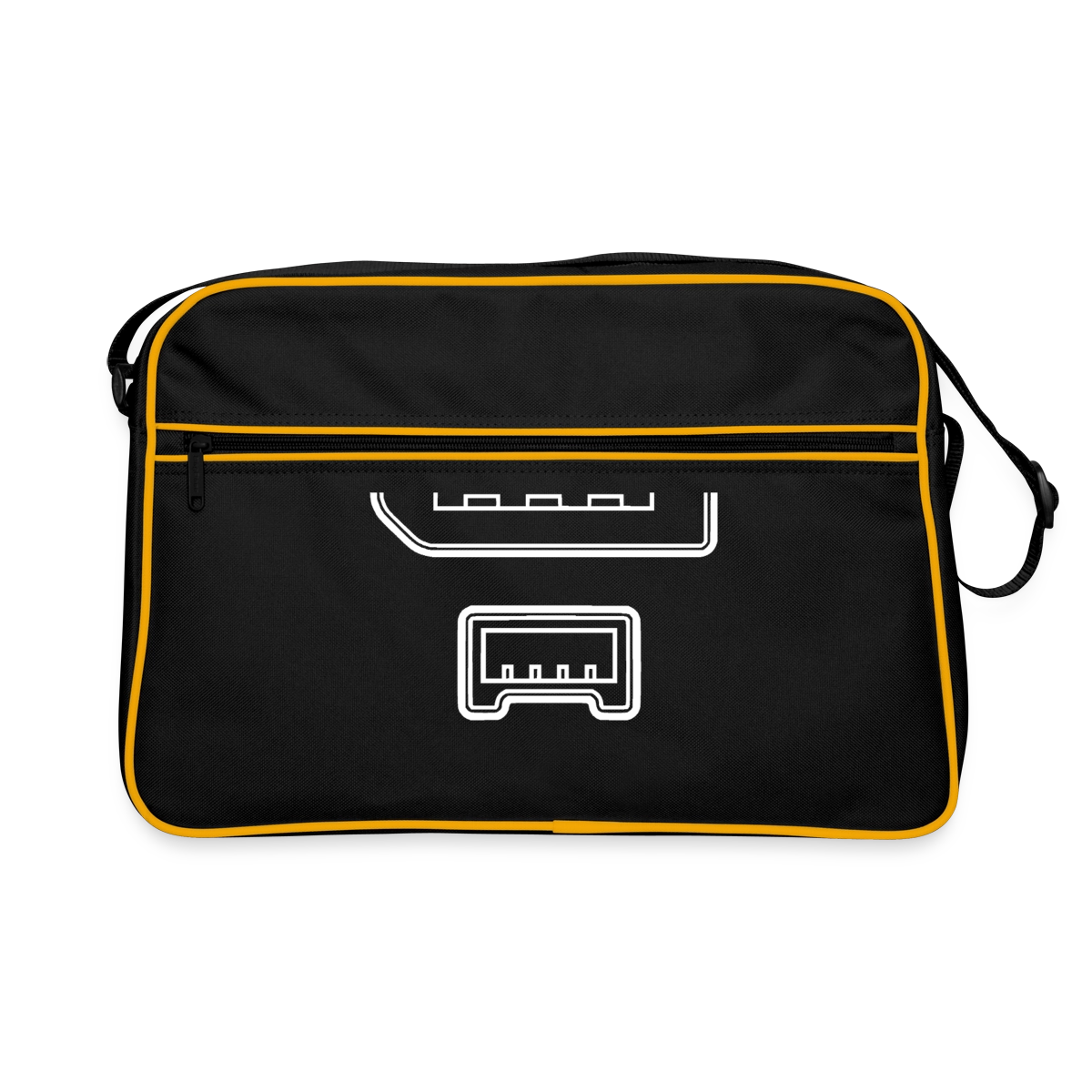 "IEEE 1394" Motiv-Retro-Tasche, Farbe Schwarz/Gold