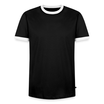 Männer Kontrast-T-Shirt - personalisierbare Vorder- und Rückseite - Schwarz/Weiß