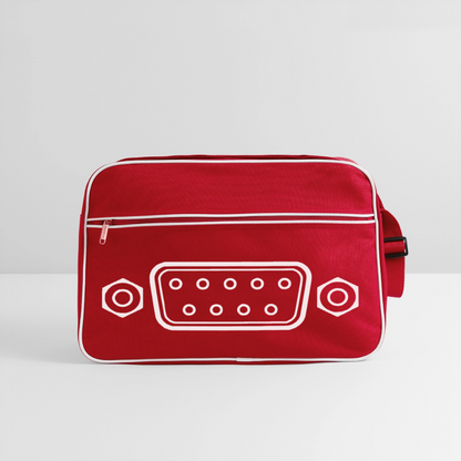 DB-9 RS-232 Retro Tasche - Rot/Weiß