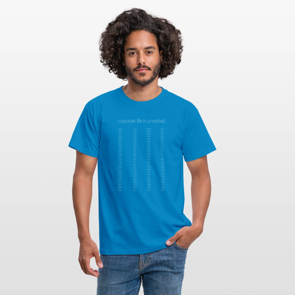 "Corporate life" - Motiv-T-Shirt für Männer - Royalblau